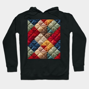 Vintage Geometric Patchwork Pattern Hoodie